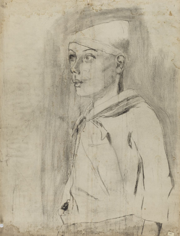 [Young sailor, sketch, half lenght]