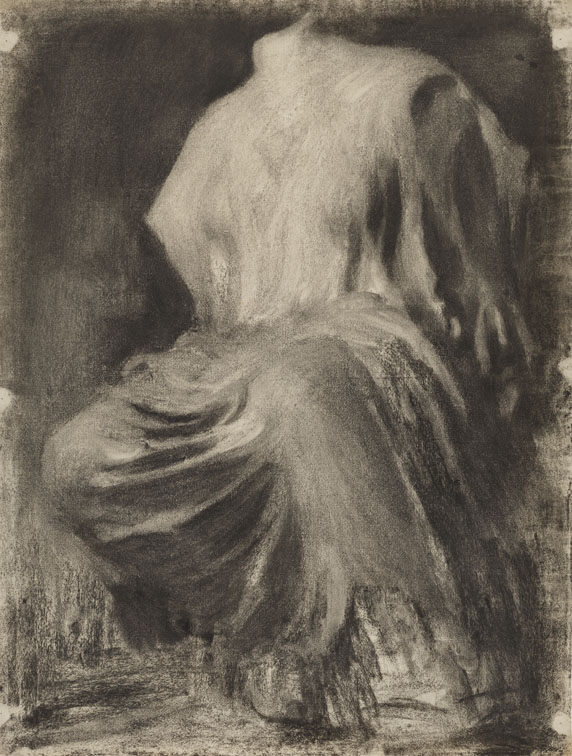 [Cast drawing: one of the "Fates" from Parthenon]