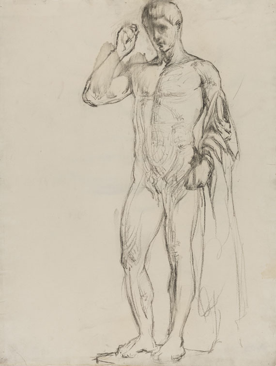 [Cast drawing: Roman orator]