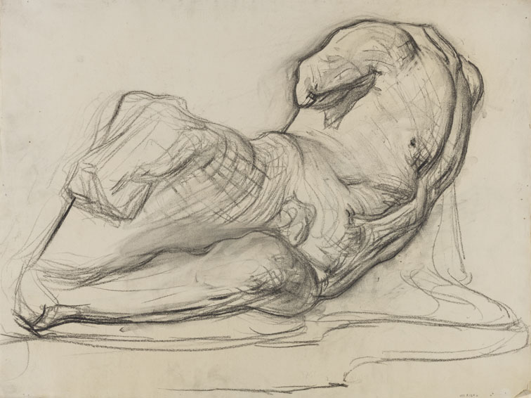 [Cast drawing: Cephissos;  Study of athlete]