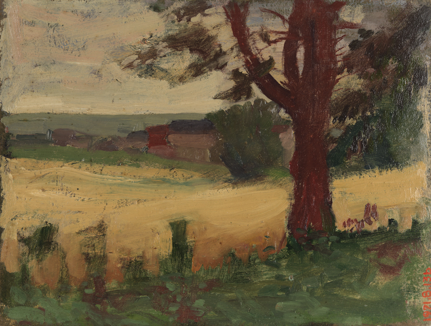 Landscape with Tree and Building