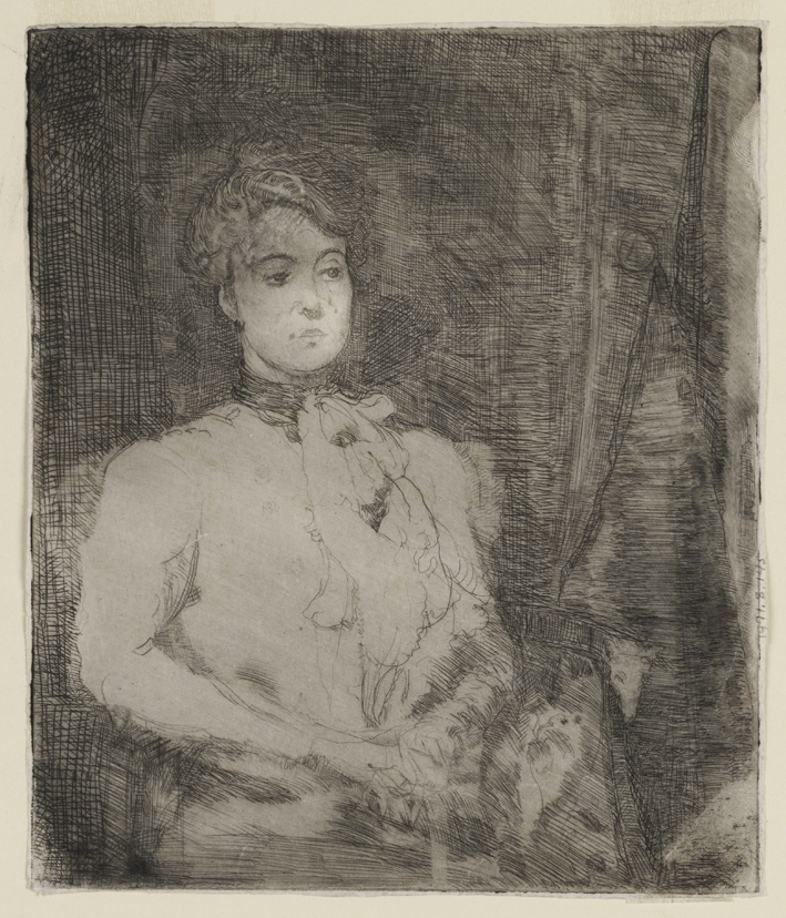 [Figure study: seated woman]