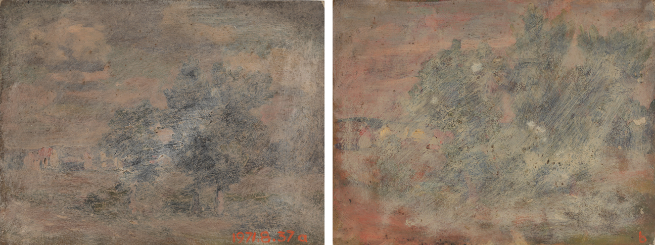 Landscape; on back, Landscape