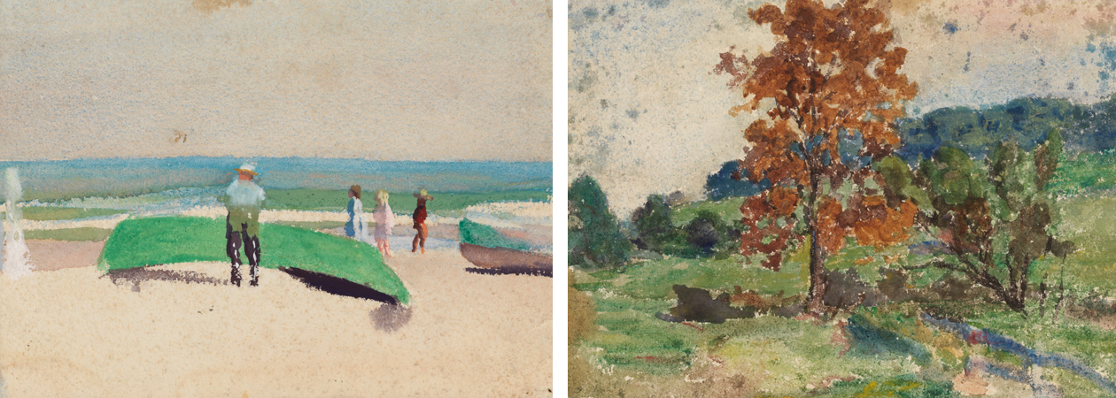 [A beach scene (recto and verso)]