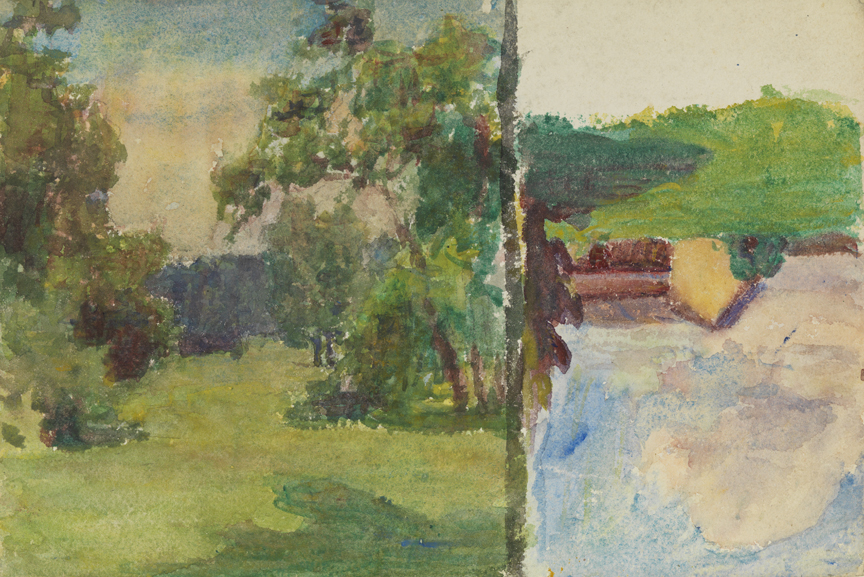 [Landscape with barn;  Landscape]