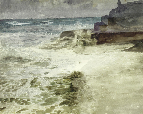 [Seascape: surf and rocks]