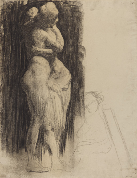 [Figure study: two figures embracing]