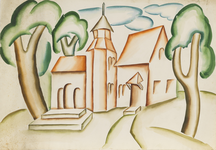 [Landscape with church]