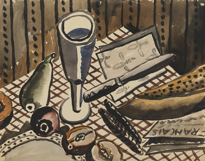 [Still life: goblet, fruit and knife]