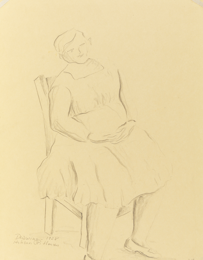 [Seated woman]