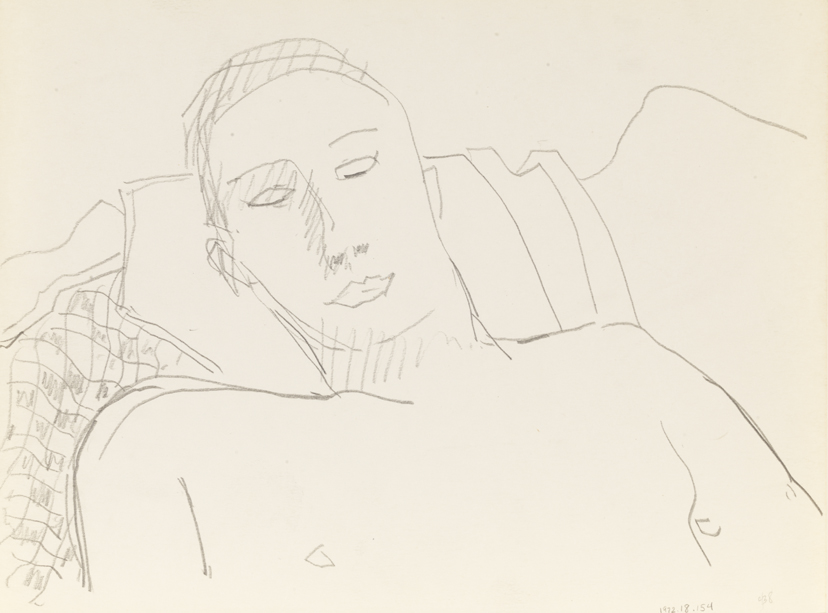 [Figure study: head and shoulders of male]