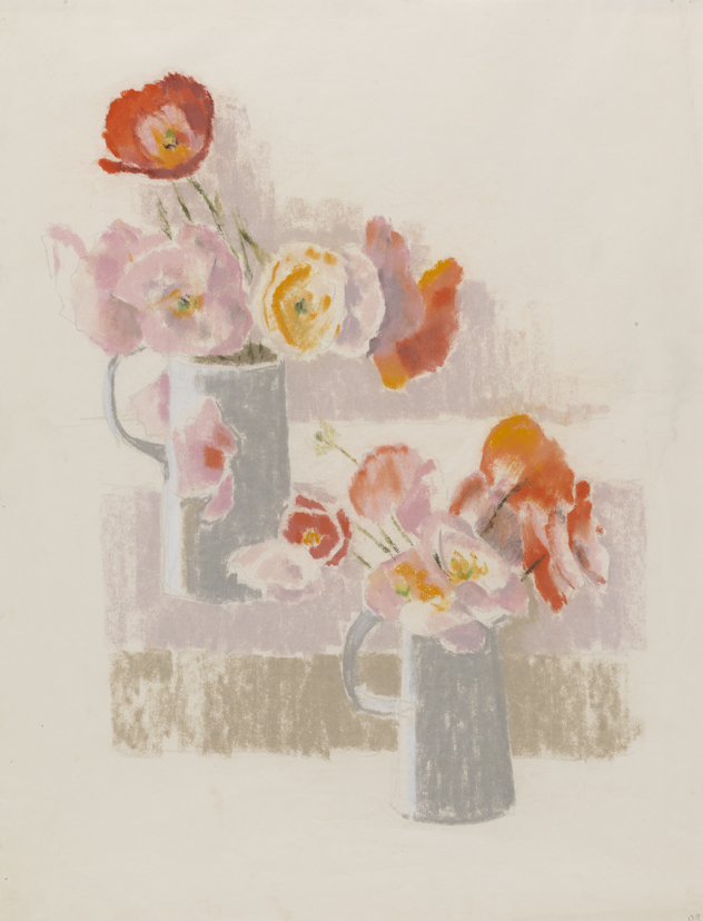 [Still life: two pitchers and poppies]