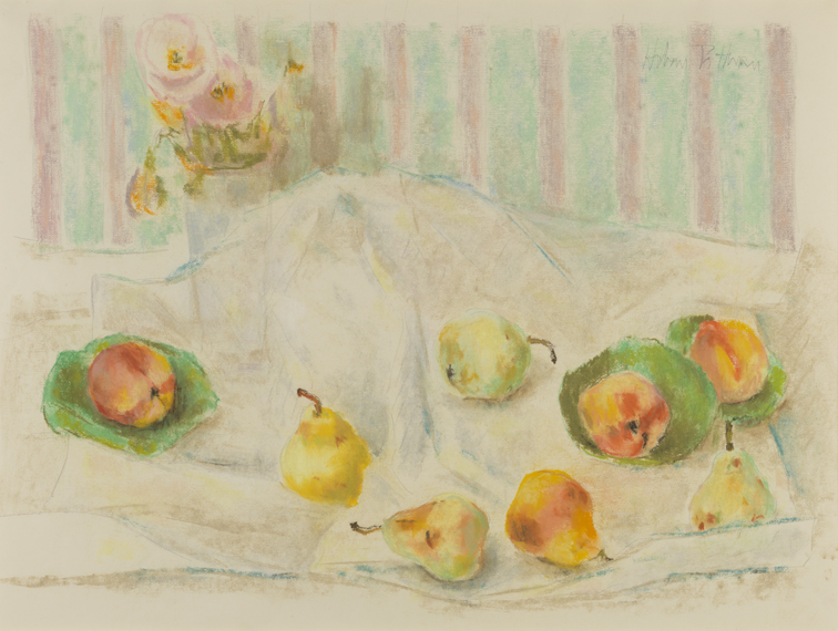 [Still life: pears and peaches]