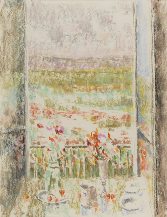 [Still life by open window]