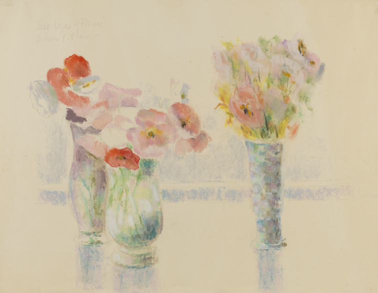 Three Vases of Flowers