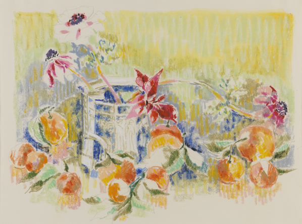 [Still life: flowers and fruit]