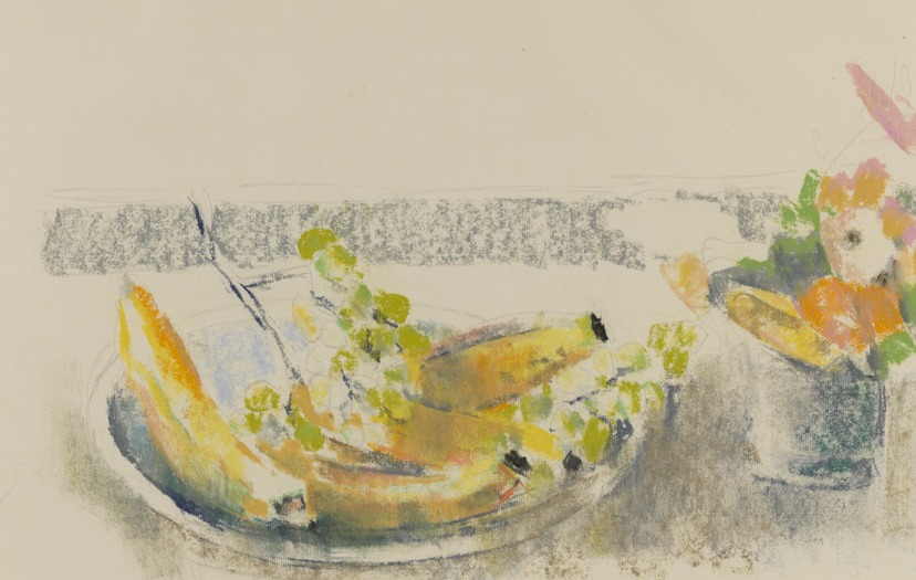 [Still life: bananas and green onions]