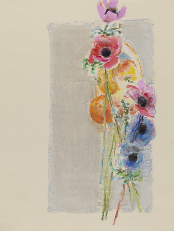 [Still life: anemones and fruit]