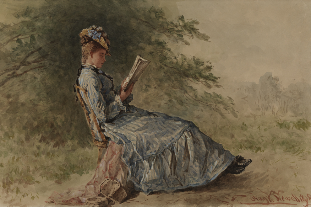 [Seated girl reading]