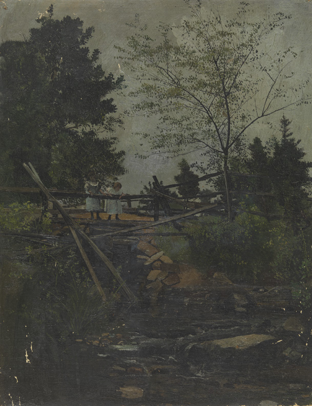 Landscape with Children on Bridge 