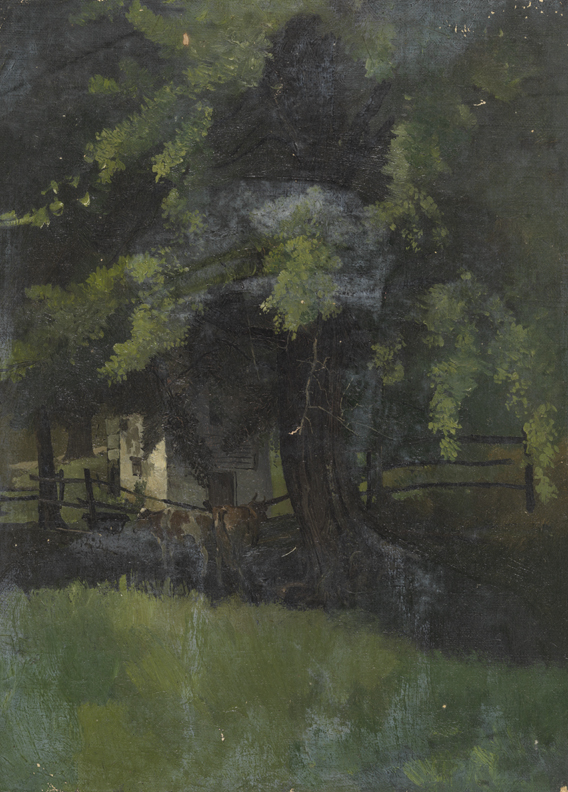 Landscape with Cows and Barn 