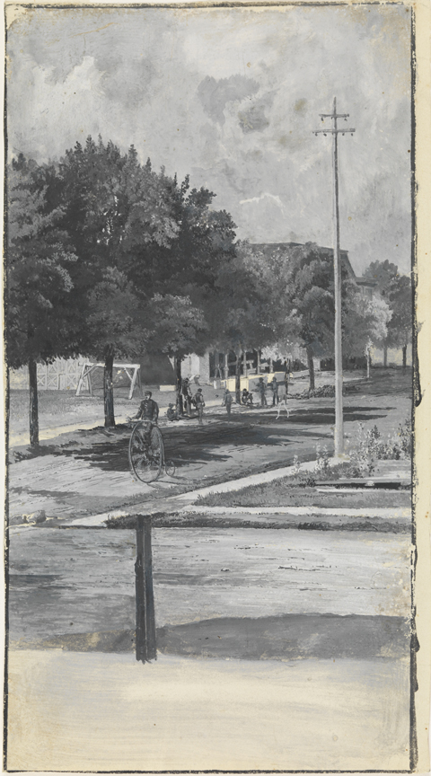 [Street scene with bicycle]