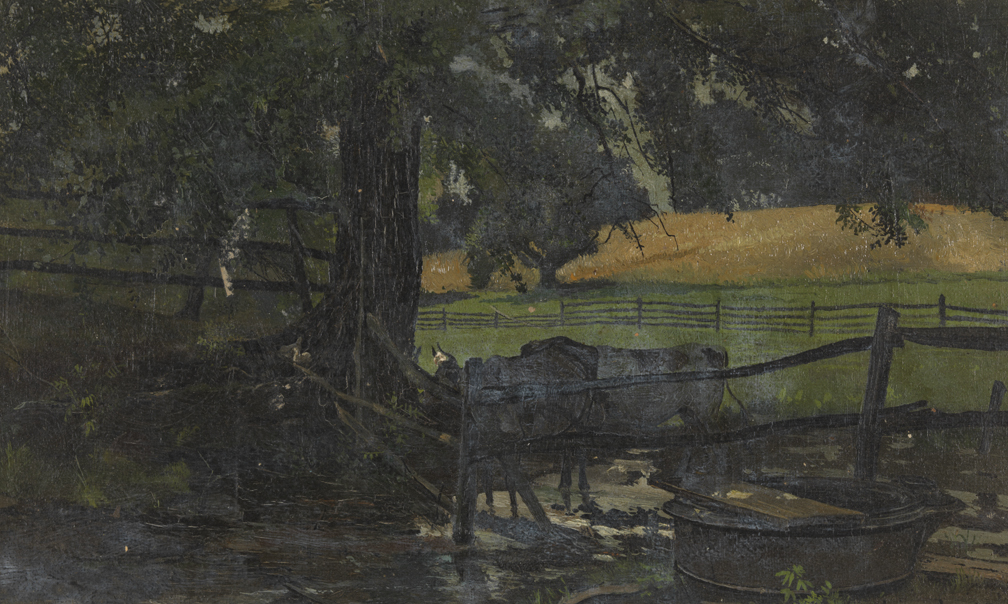 Landscape with Cows and Fence 