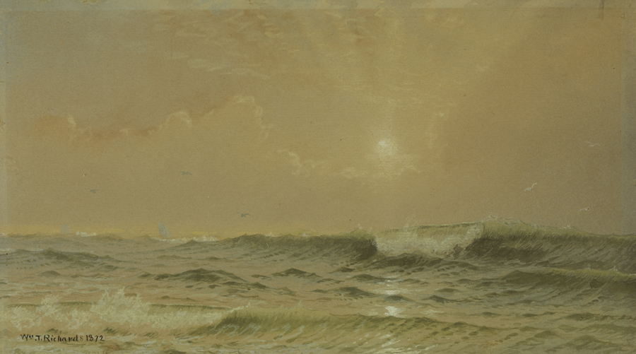 [Seascape with sailboats]