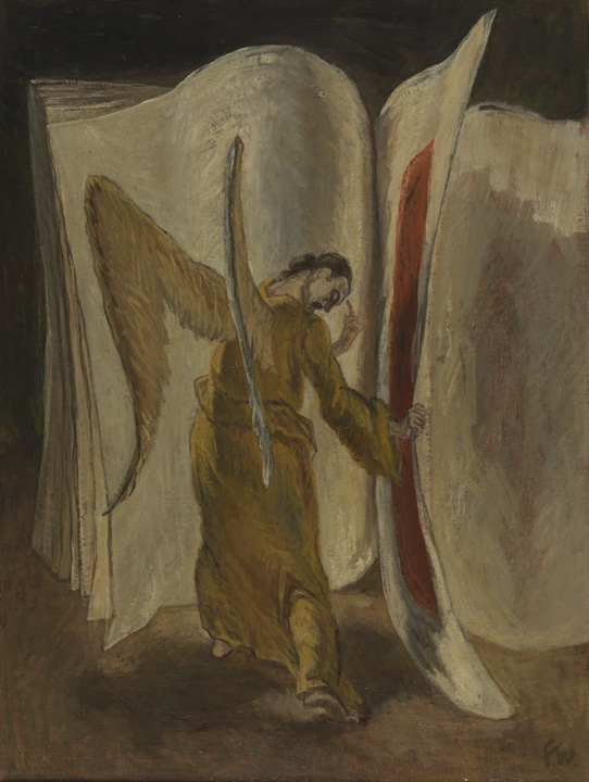 Angel Turning a Page in the Book 