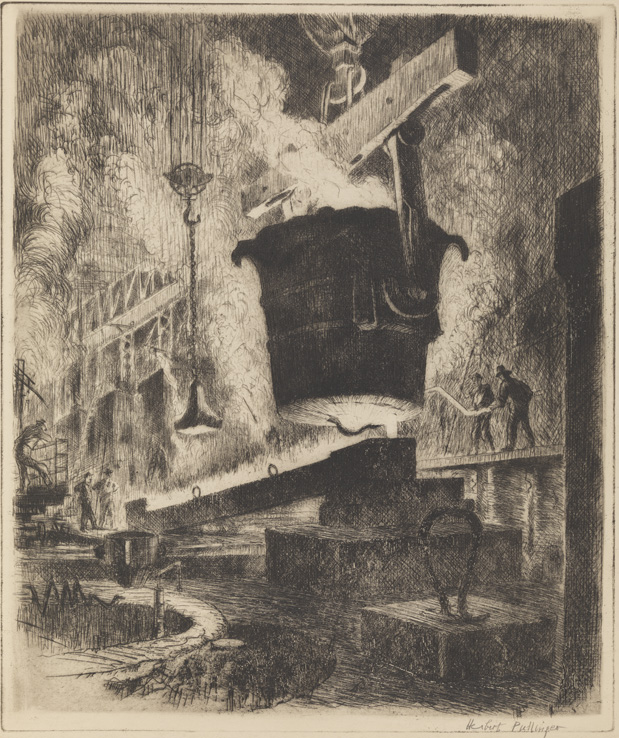 [Interior of a Steel Mill]