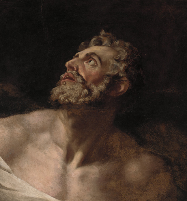 Head of Saint Peter: Study for ''The Angel Releasing Saint Peter from Prison''