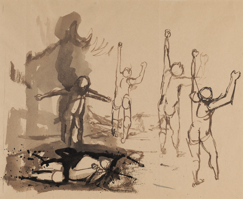 Cain and Abel (compositional and figure studies)