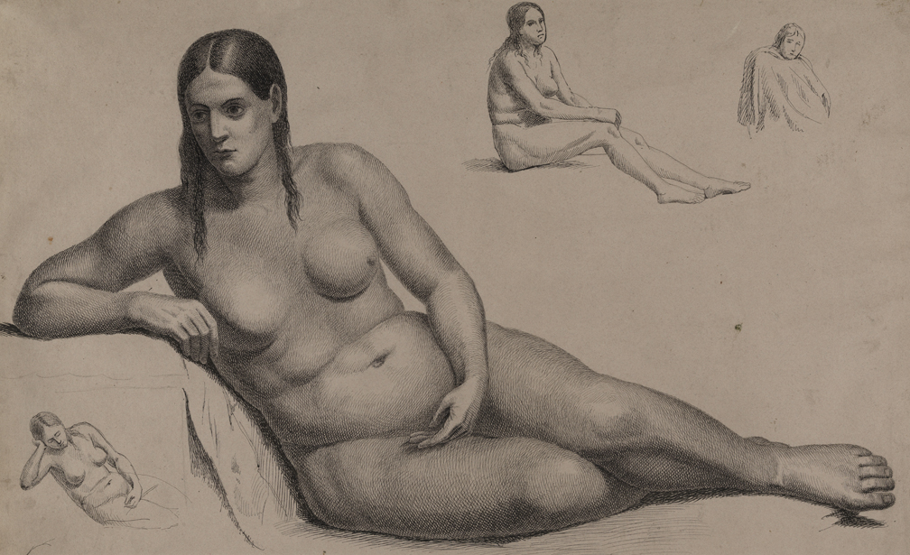 [Reclining female nude]