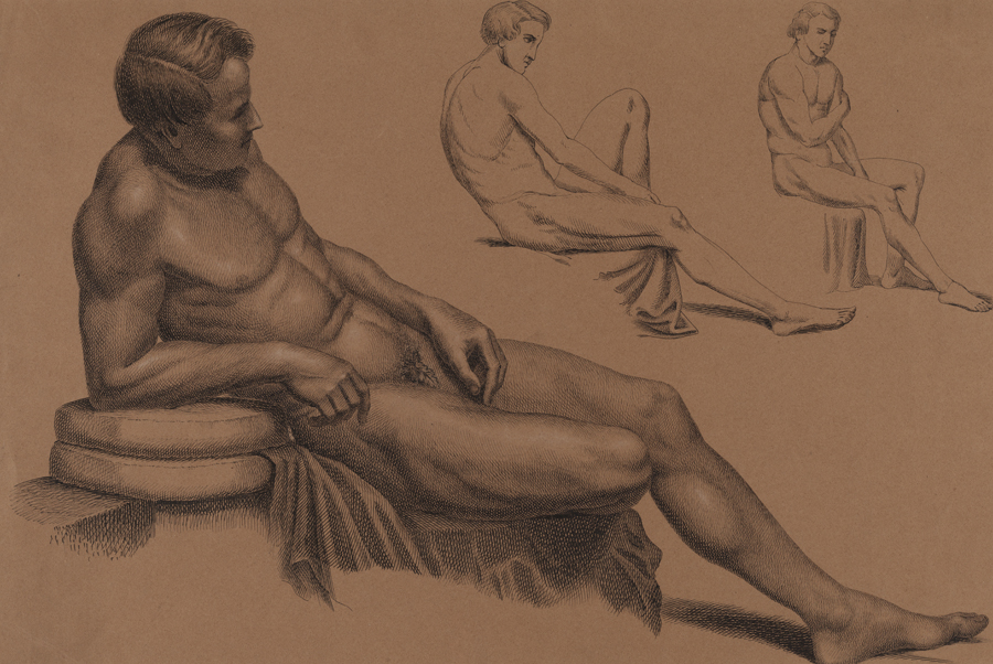 Original Artwork Reclining Male Nude Etsy My Xxx Hot Girl