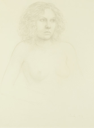 [Figure study: female head]