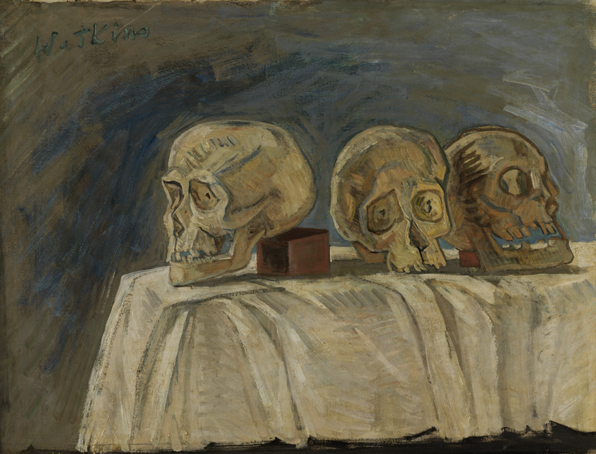 Still Life with Skulls on Table 