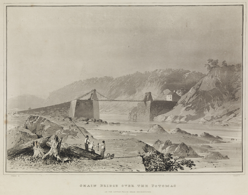 Chain Bridge over the Potomac at Little Falls near Georgetown