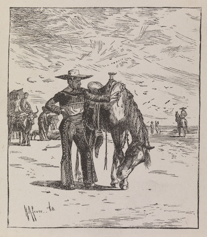 [Mexican cowboy and his horse]