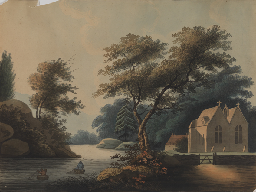 (Landscape with church)