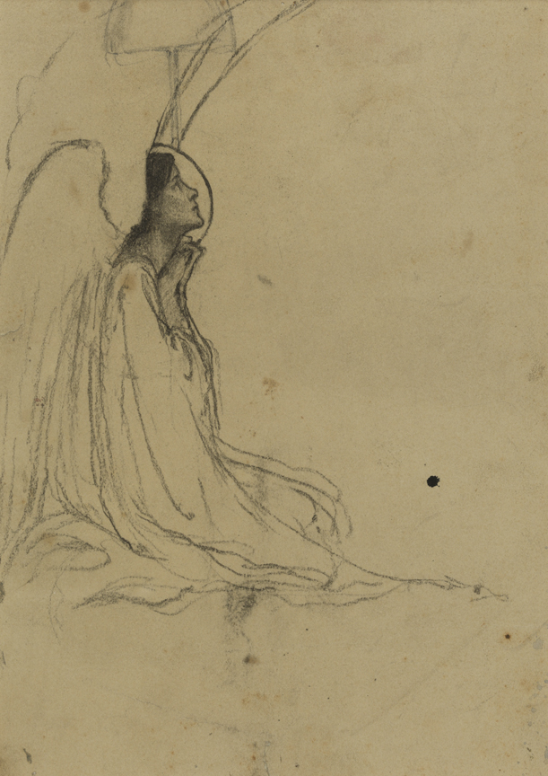 [All Angels Church: kneeling angel]