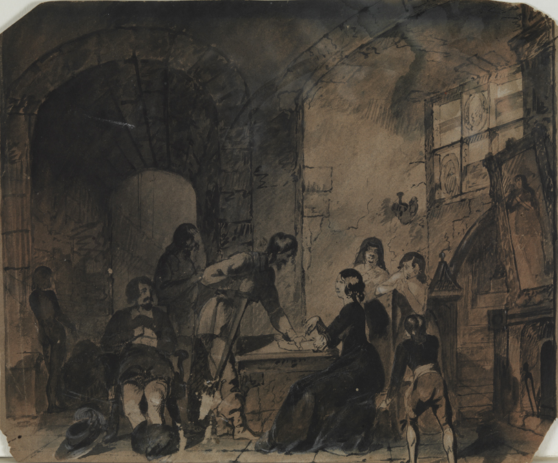 The Abdication of Mary Queen of Scotts [sketch]