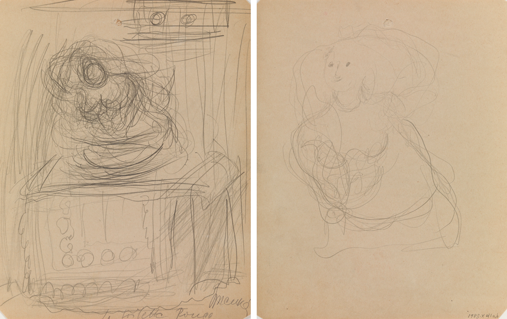 La Toilette Rouge (sketch recto); (Figure sketch verso)