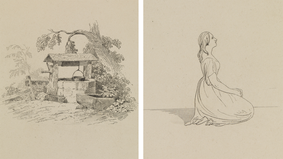 [Well in country];  [Woman kneeling]