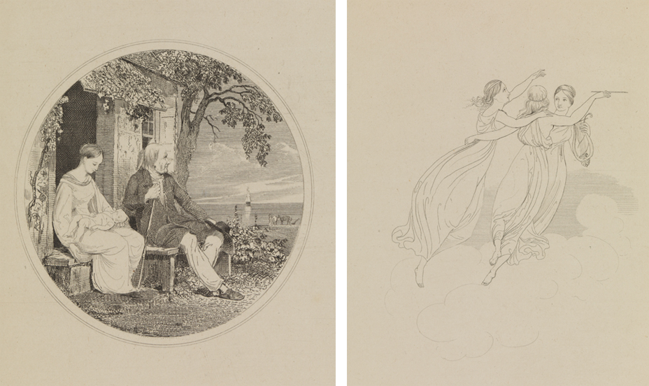 [Family before a house (tondo)];  [Three Graces]