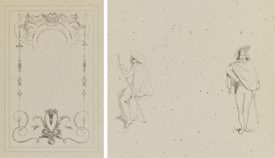 [Page decoration];  [Men in Renaissance costume]