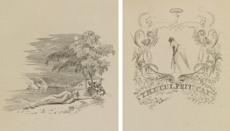 [Angel lying beside a lake];  The Culprit Fay