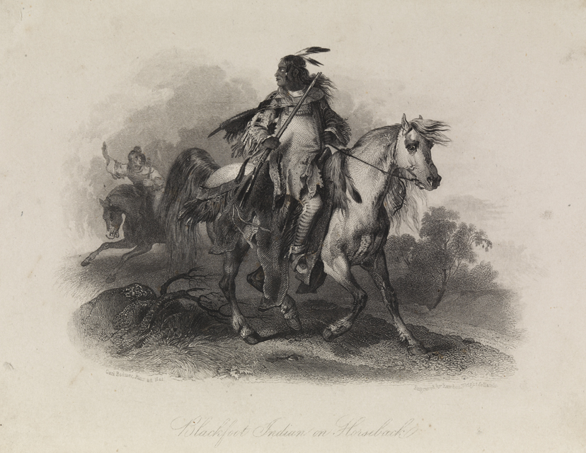 Blackfoot Indian on Horseback