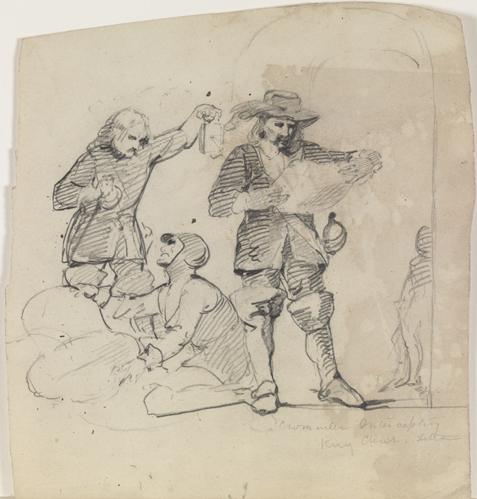 Cromwell Intercepting King Charles' Letter