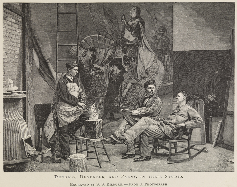 Dengler, Duveneck and Karny, In Their Studio