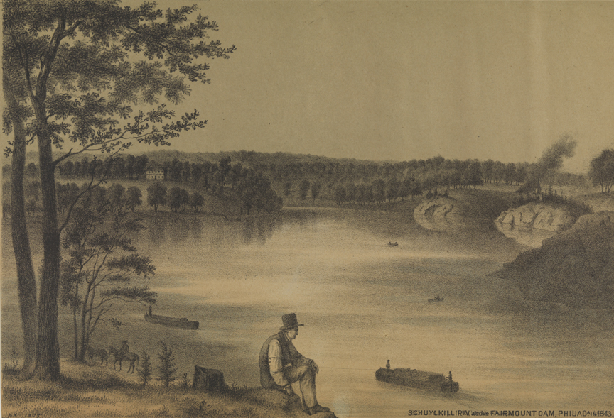 Schuylkill River above Fairmount Barn